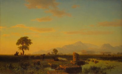 Ruinas de Paestum, 1858 de Albert Bierstadt